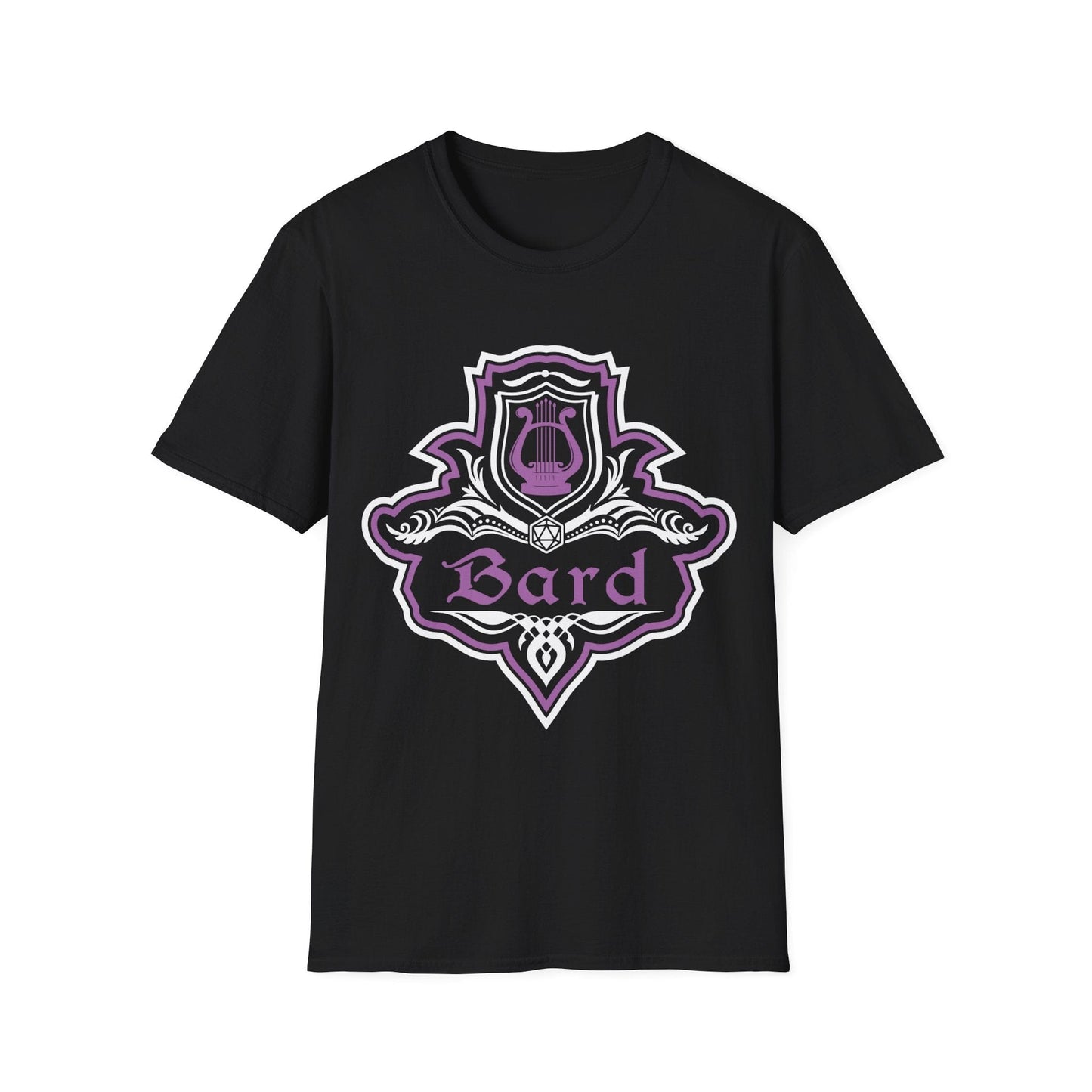 D&D Bard Class Fancy Emblem T-Shirt Sunburst RPG