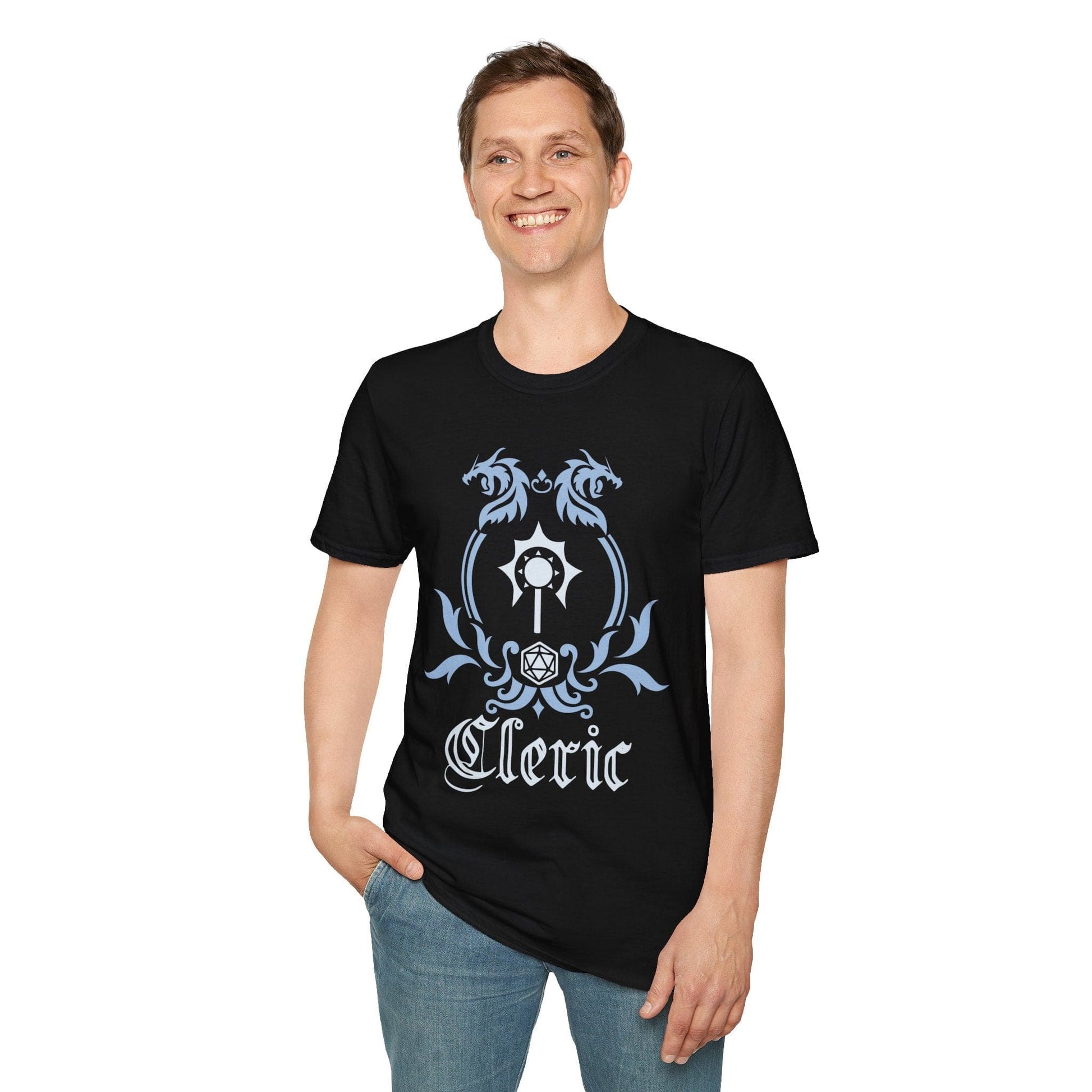 D&D Cleric Class Emblem T-Shirt Sunburst RPG