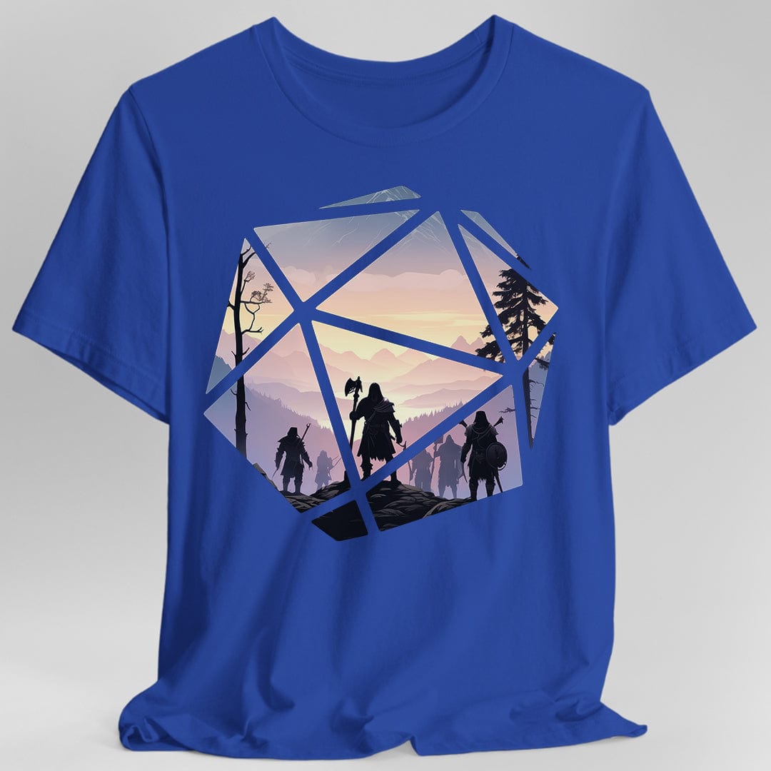 D&D D20 Landscape T-shirt Sunburst RPG