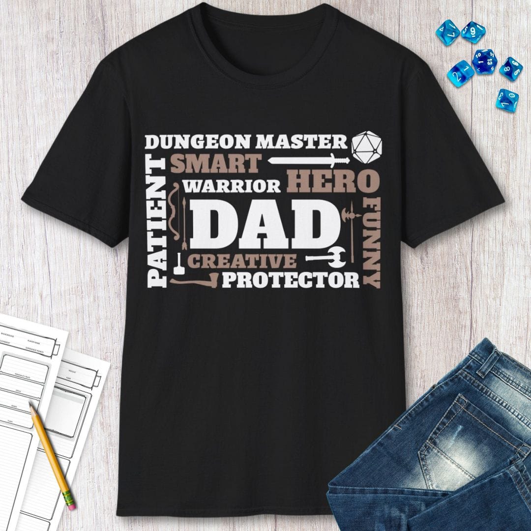 D&D Dad Dungeon Master Shirt Sunburst RPG