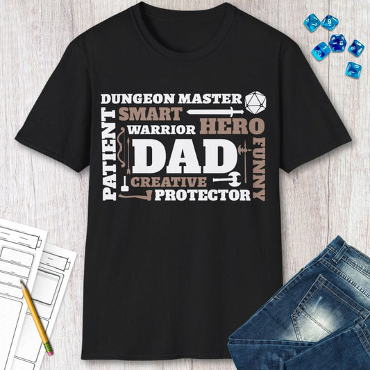 D&D Dad Dungeon Master Shirt Sunburst RPG