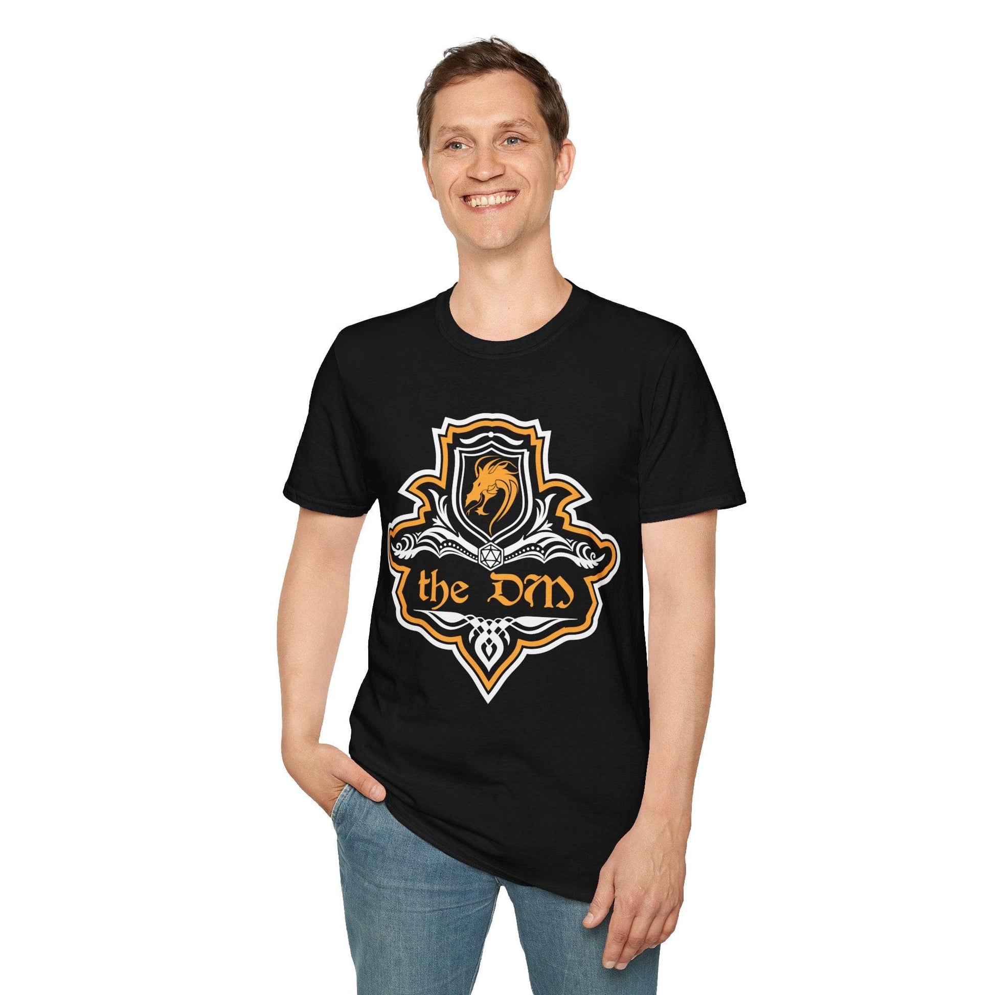 D&D DM Fancy Emblem T-Shirt for Dungeon Masters Sunburst RPG
