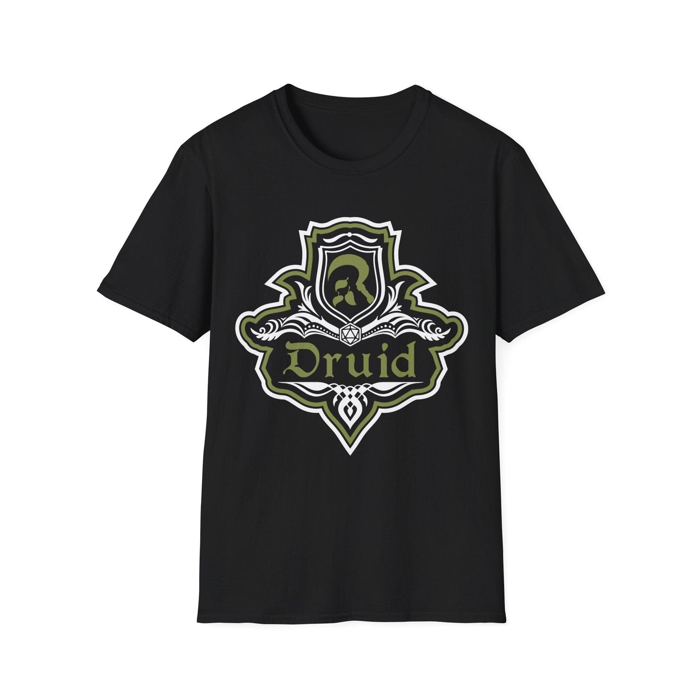 D&D Druid Class Fancy Emblem T-Shirt Sunburst RPG