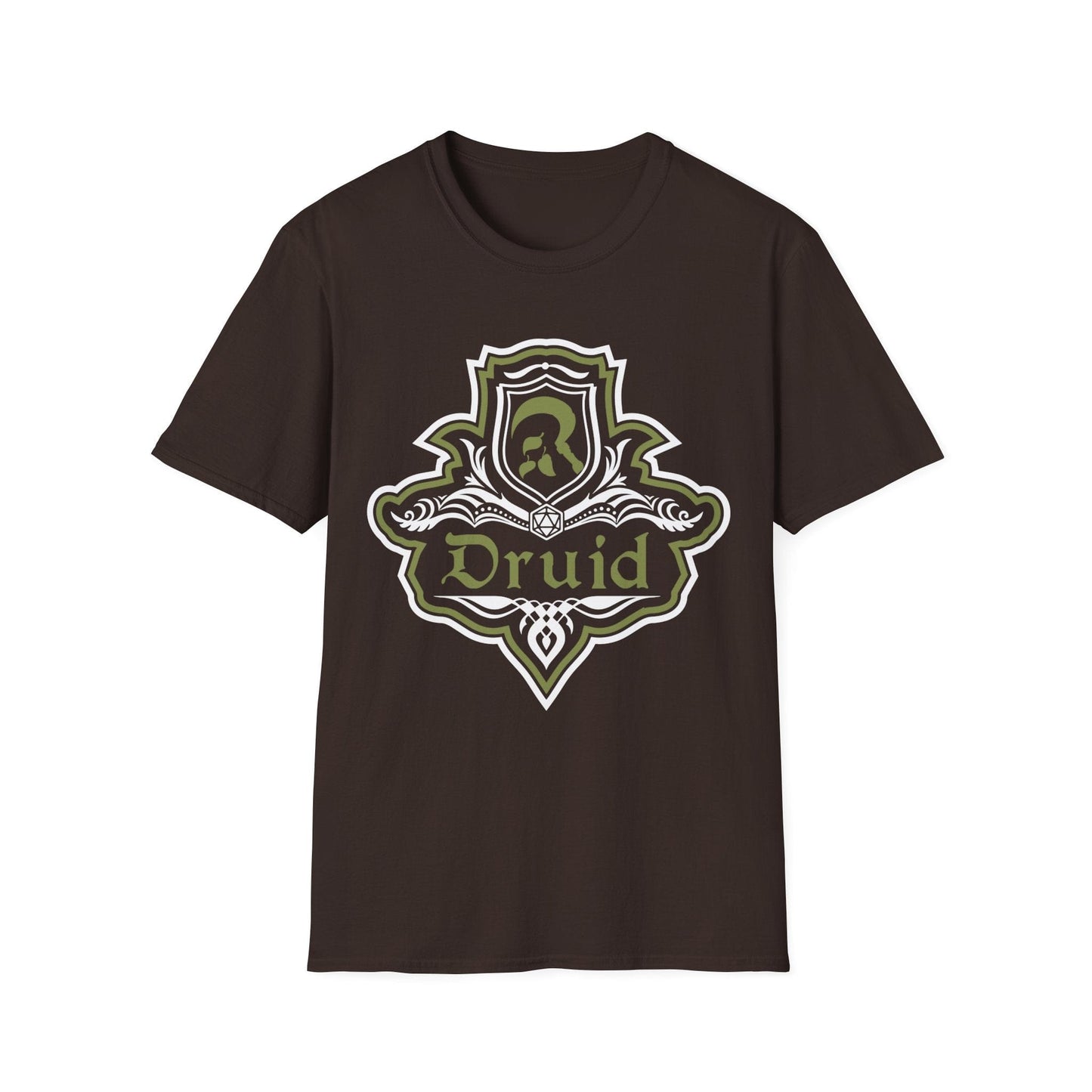 D&D Druid Class Fancy Emblem T-Shirt Sunburst RPG