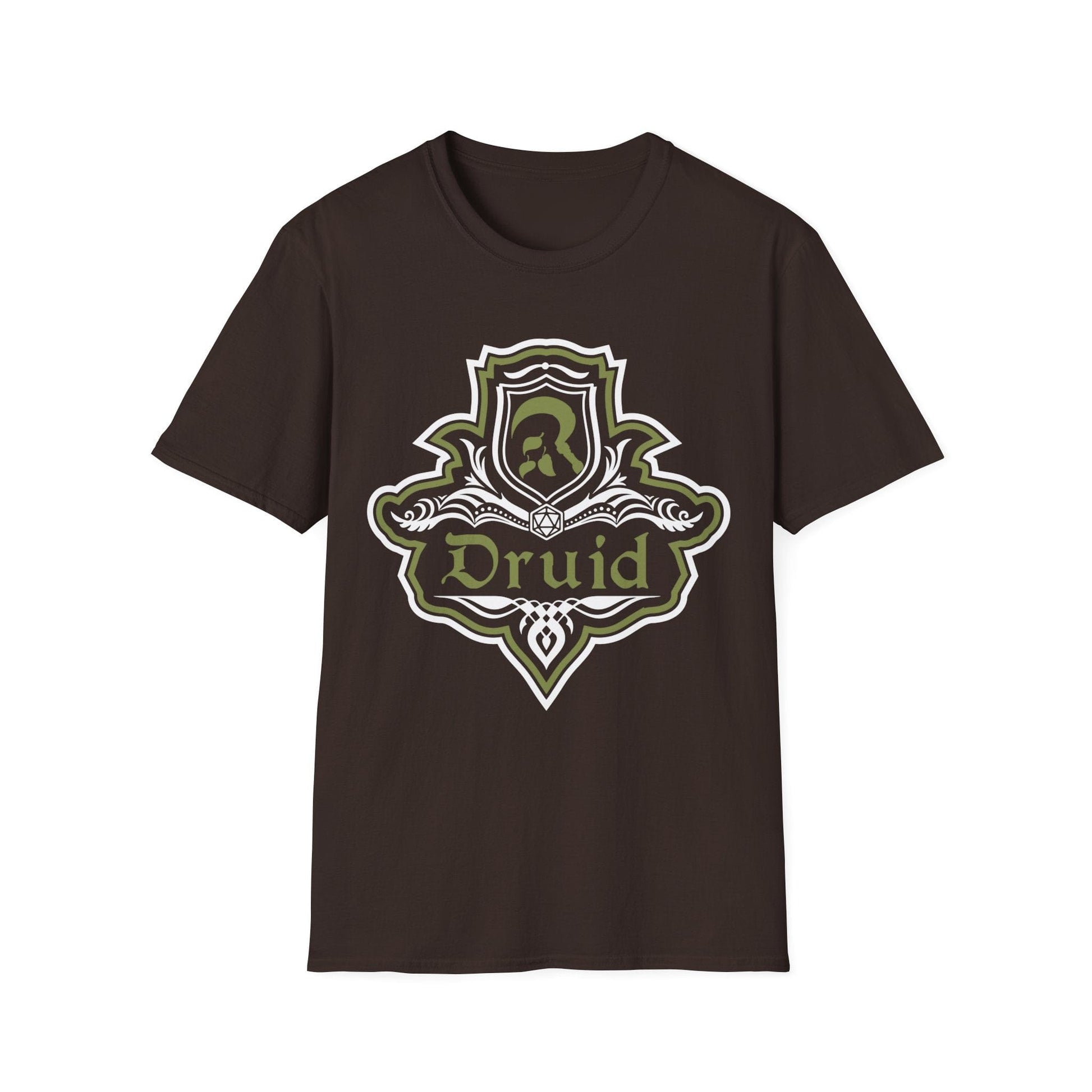 D&D Druid Class Fancy Emblem T-Shirt Sunburst RPG