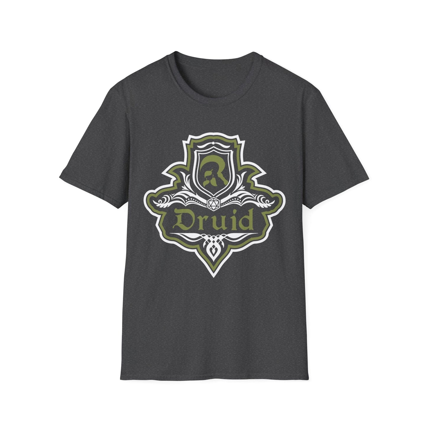 D&D Druid Class Fancy Emblem T-Shirt Sunburst RPG