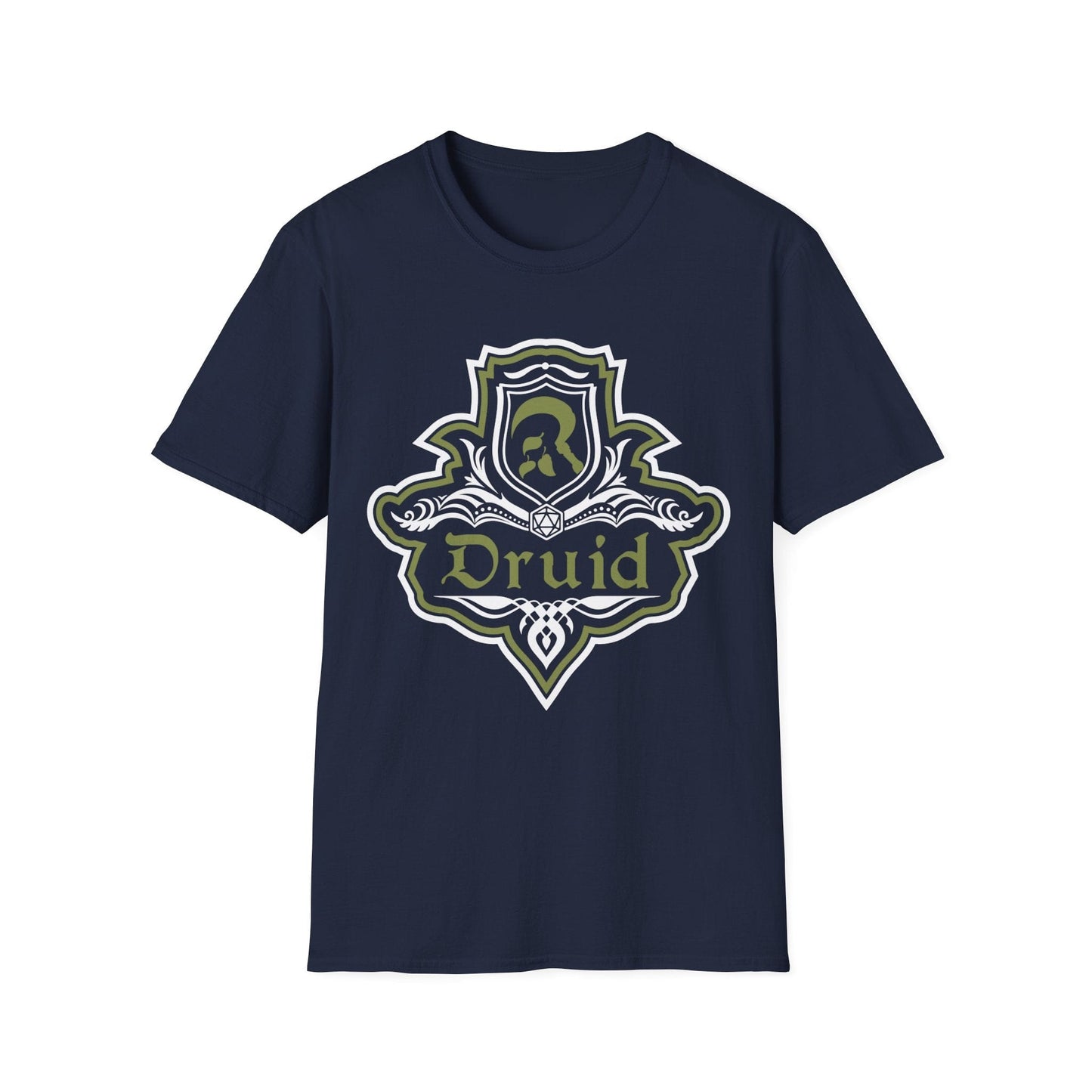 D&D Druid Class Fancy Emblem T-Shirt Sunburst RPG
