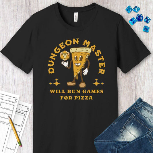 D&D Dungeon Master for Pizza T-Shirt Sunburst RPG