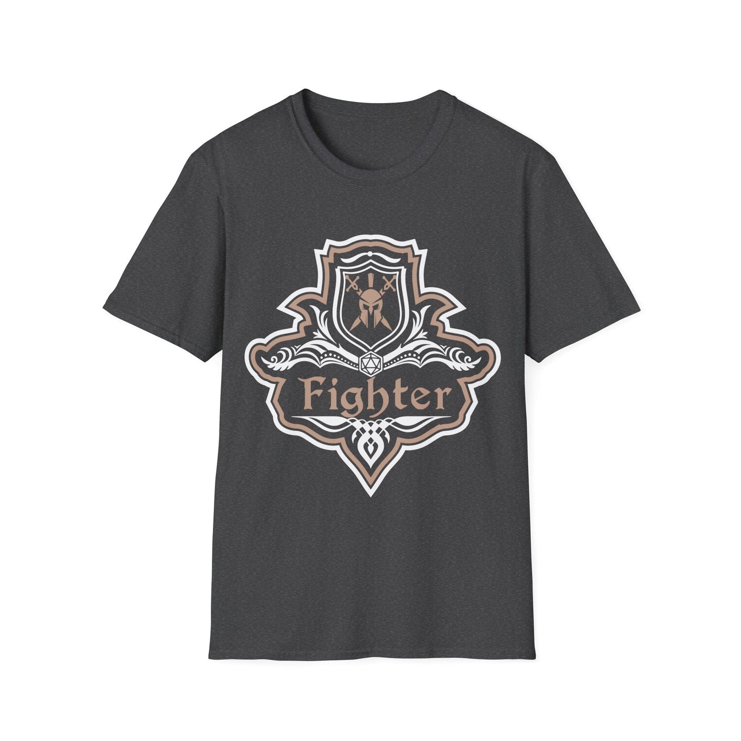 D&D Fighter Class Fancy Emblem T-Shirt Sunburst RPG