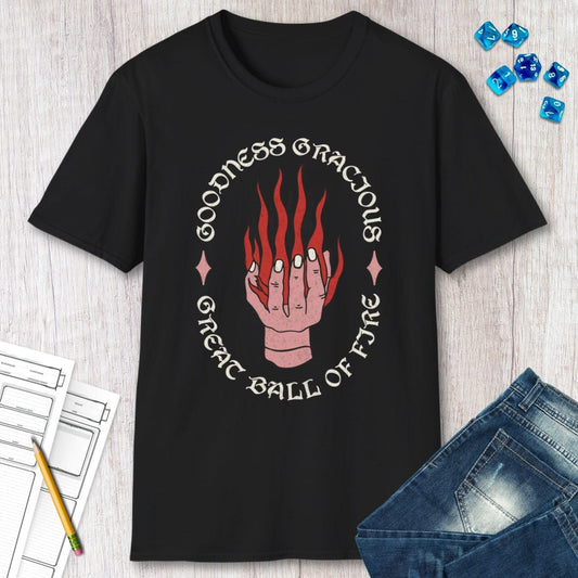 D&D Fireball Spell Shirt Sunburst RPG