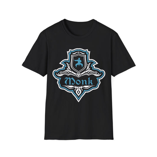 D&D Monk Fancy Emblem T-Shirt Sunburst RPG