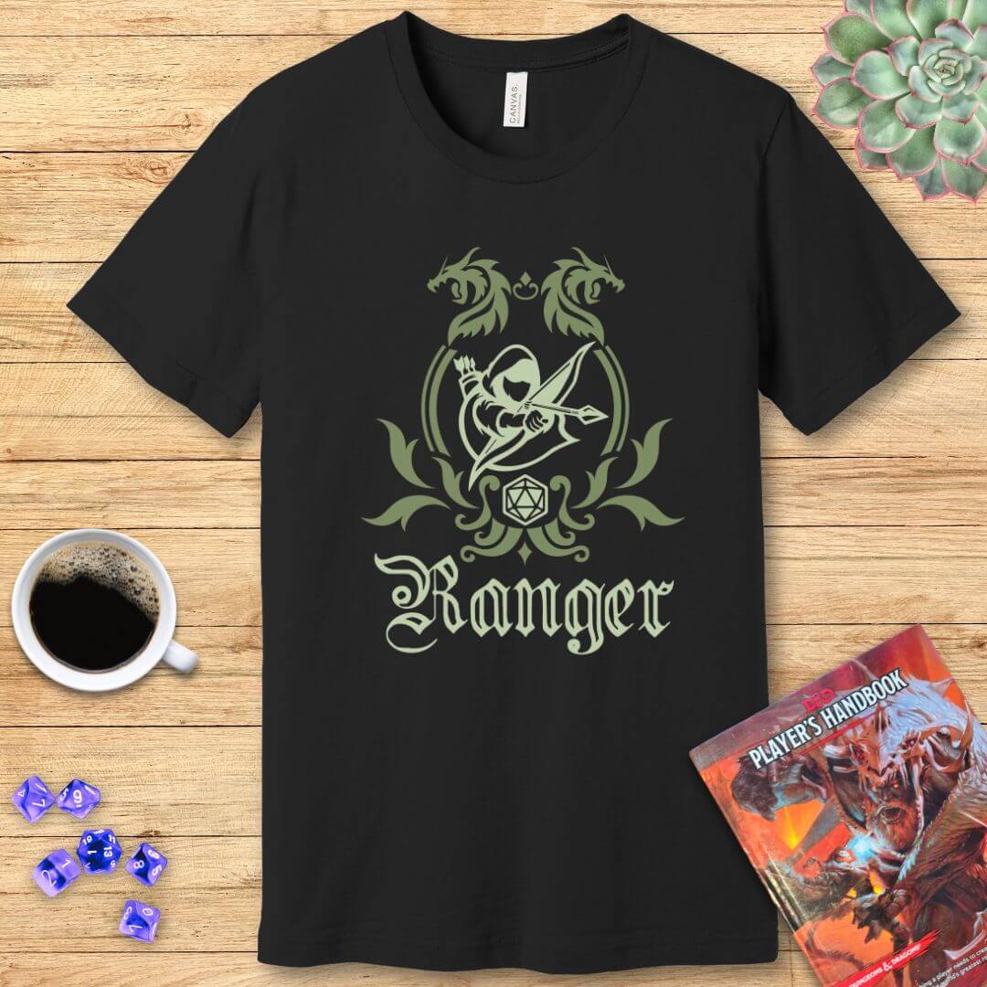 D&D Ranger Class Emblem T-Shirt Sunburst RPG