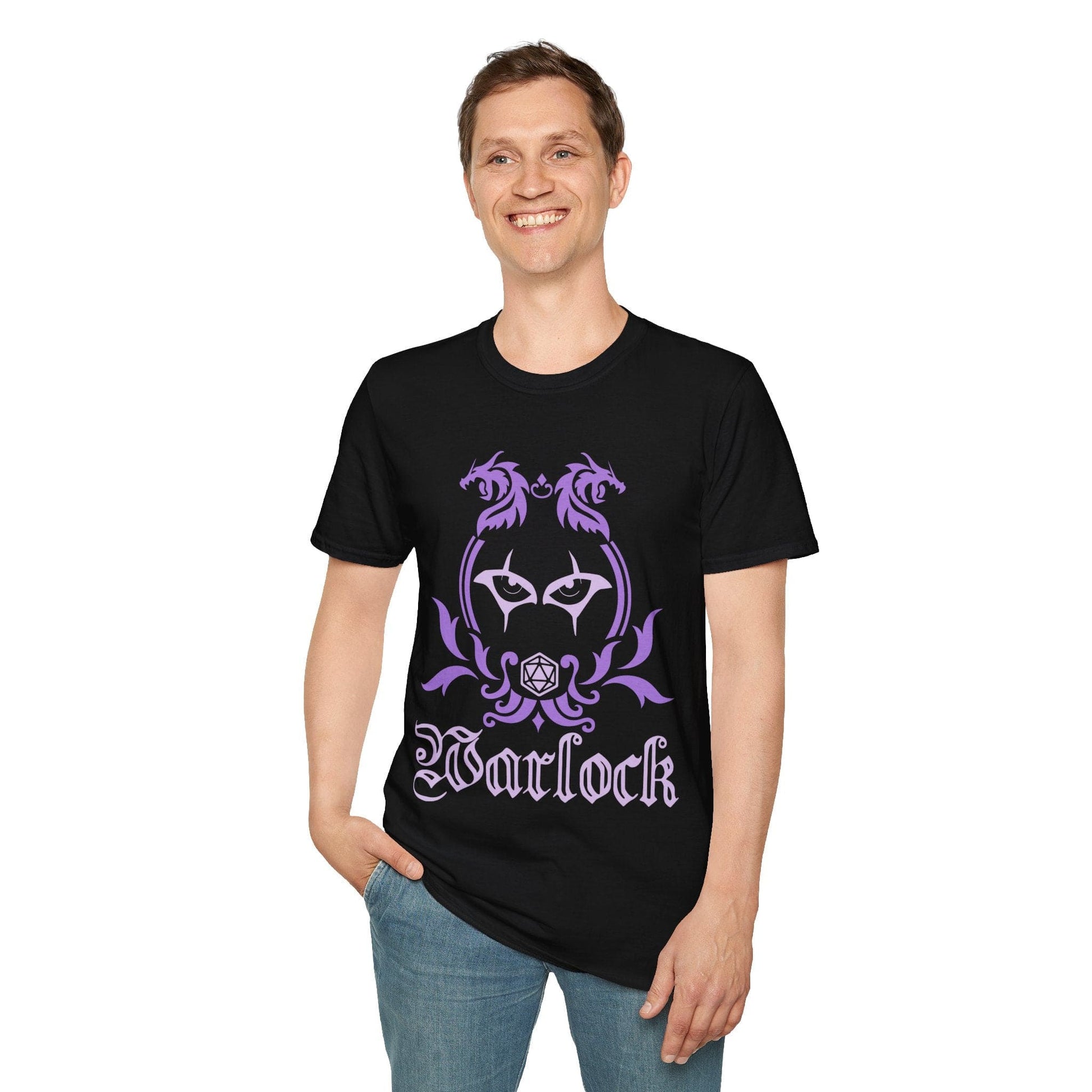 D&D Warlock Class Emblem T-Shirt Sunburst RPG