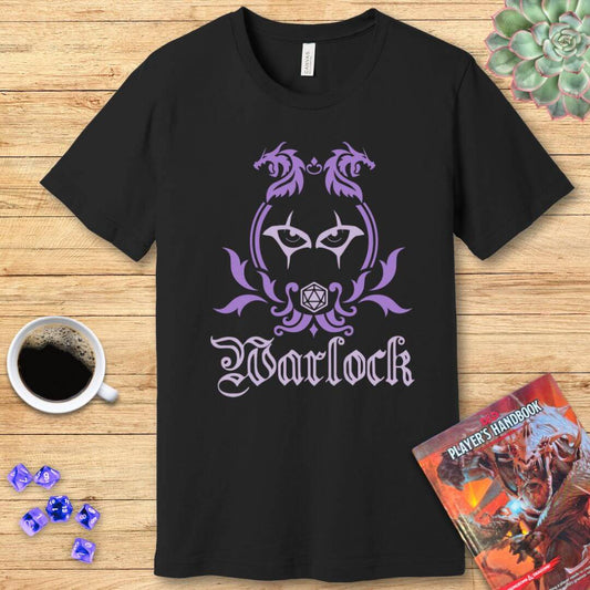 D&D Warlock Class Emblem T-Shirt Sunburst RPG
