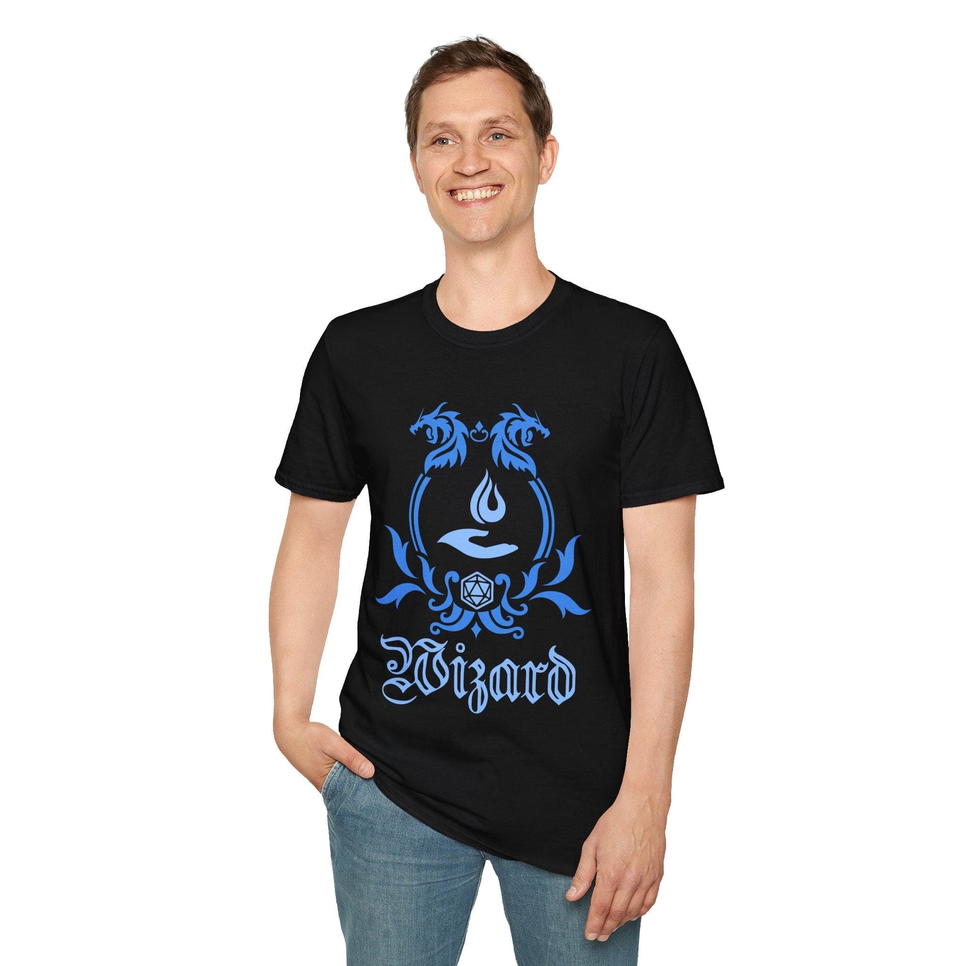 D&D Wizard Class Emblem T-Shirt Sunburst RPG