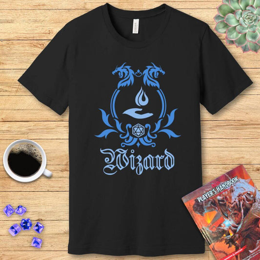 D&D Wizard Class Emblem T-Shirt Sunburst RPG