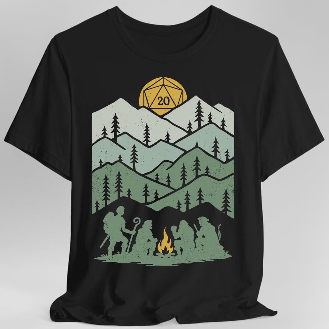 D20 Dice Shirt - Long Rest Sunburst RPG