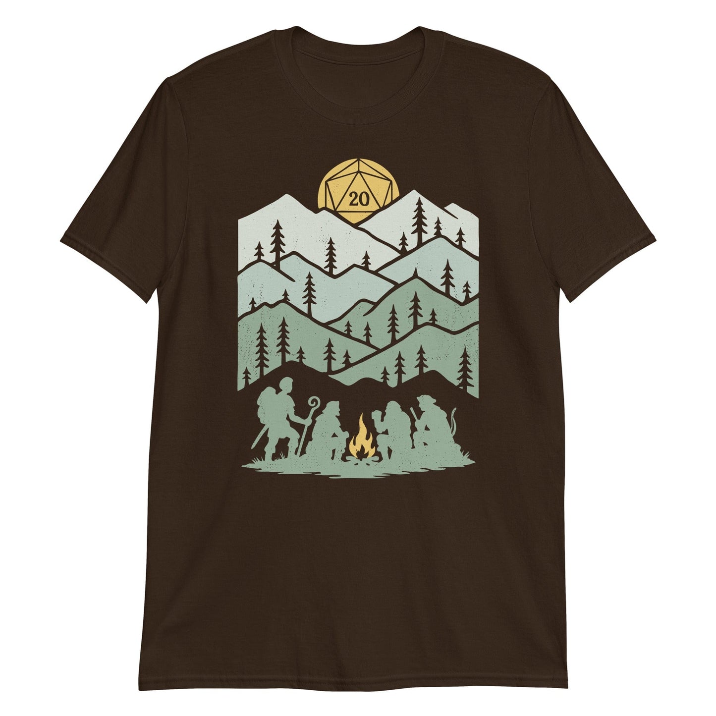 D20 Dice Shirt - Long Rest Sunburst RPG