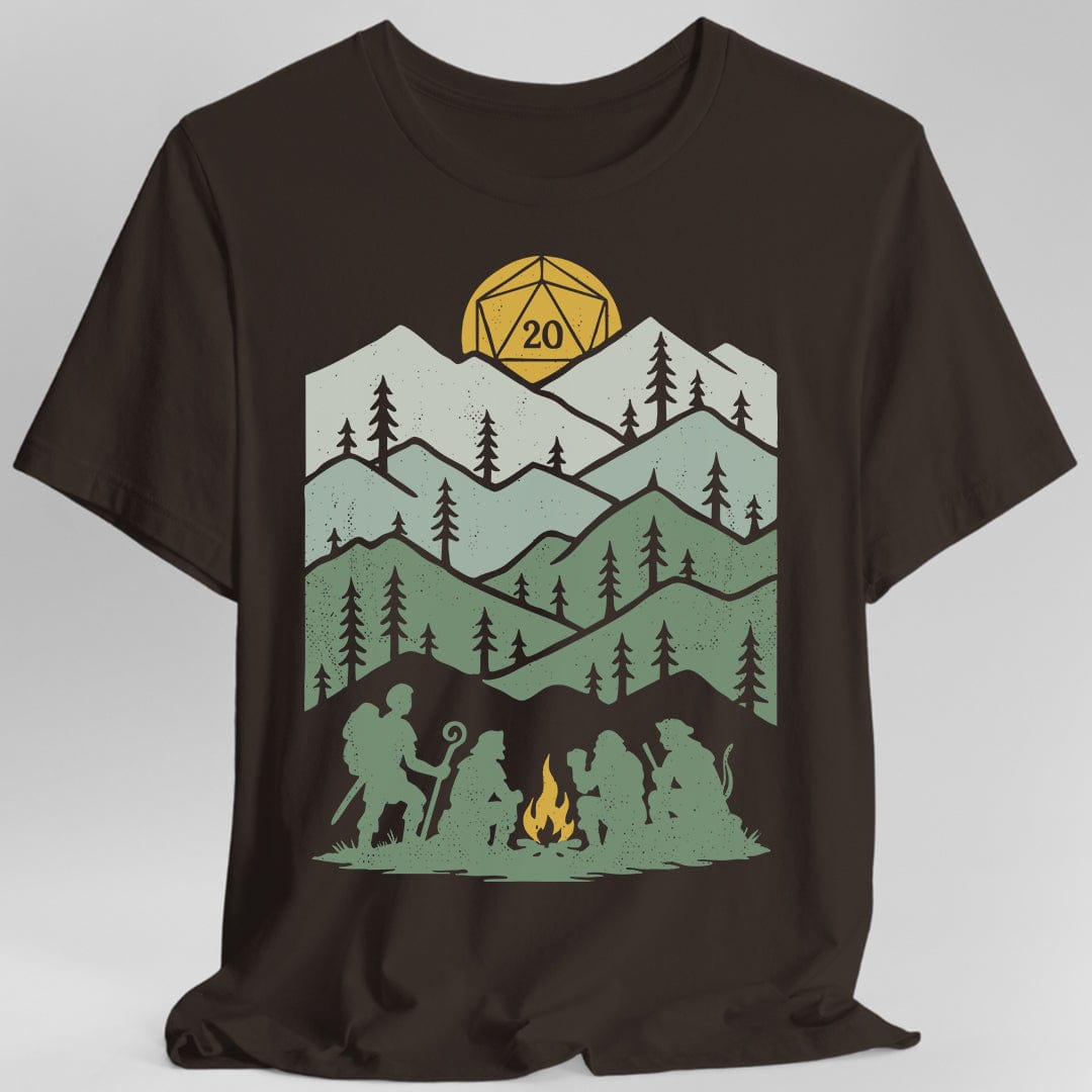 D20 Dice Shirt - Long Rest Sunburst RPG