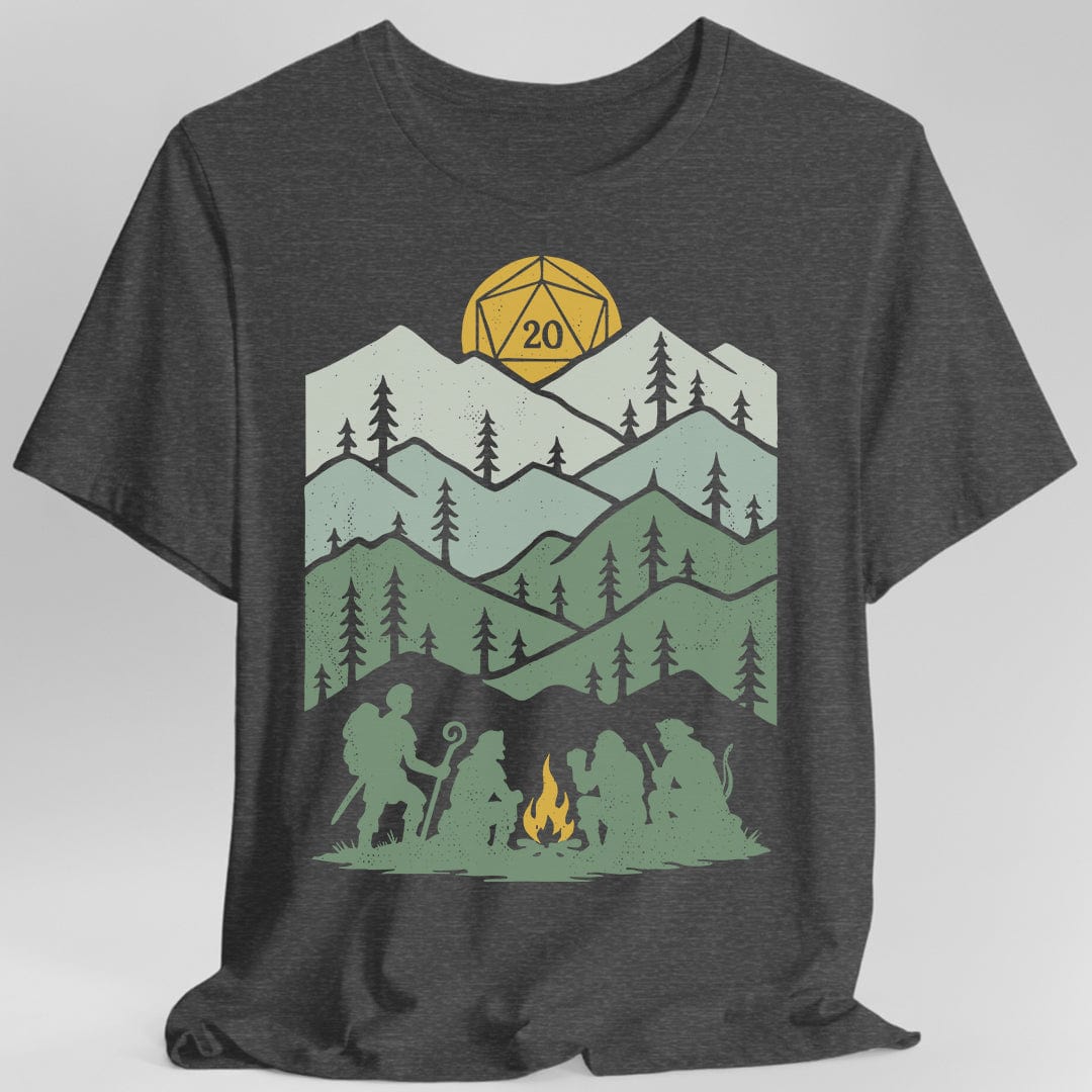 D20 Dice Shirt - Long Rest Sunburst RPG