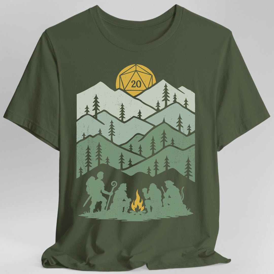 D20 Dice Shirt - Long Rest Sunburst RPG