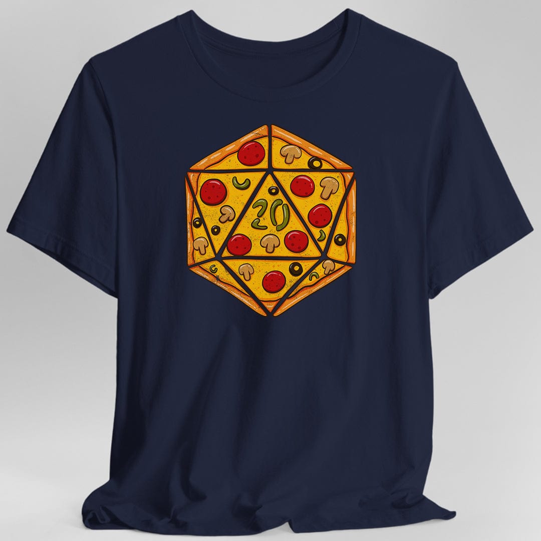 D20 Pizza Shirt Sunburst RPG