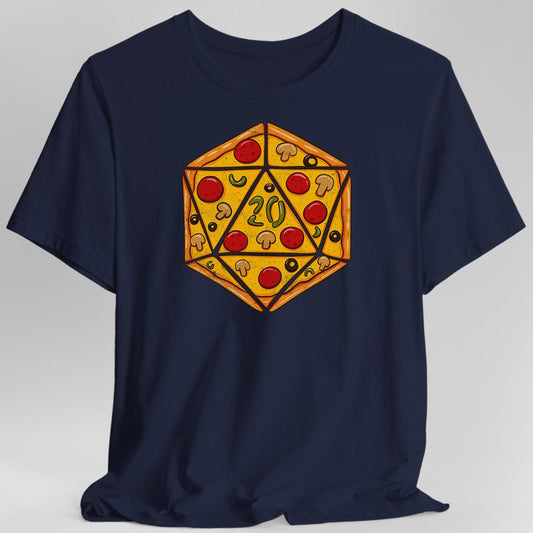 D20 Pizza Shirt Sunburst RPG