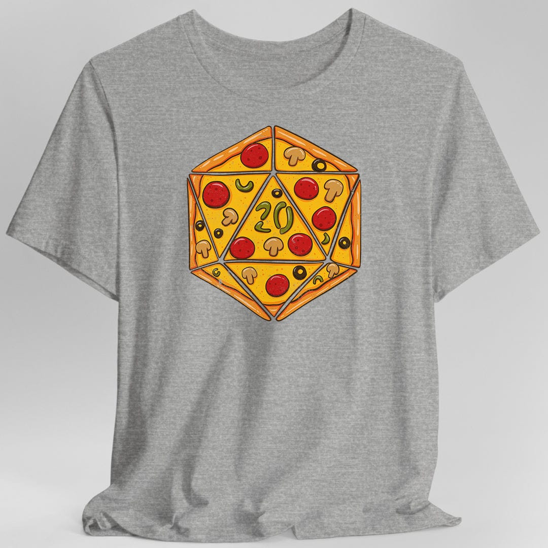 D20 Pizza Shirt Sunburst RPG