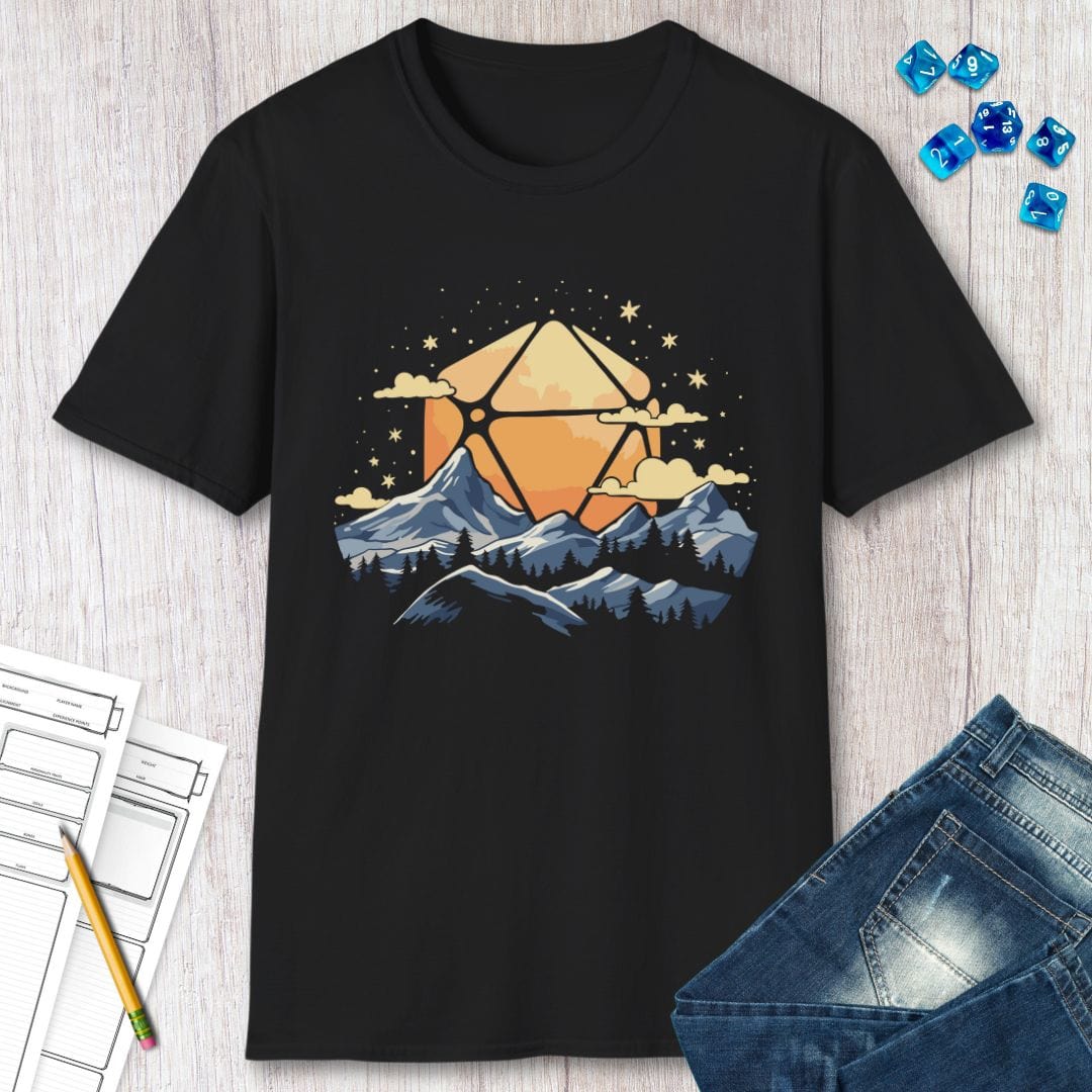 D20 Sun Landscape Blue Orange Sunburst RPG