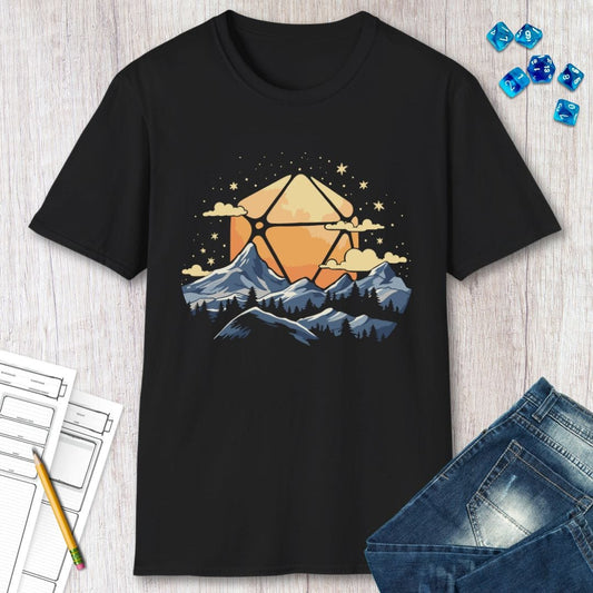 D20 Sun Landscape Blue Orange Sunburst RPG