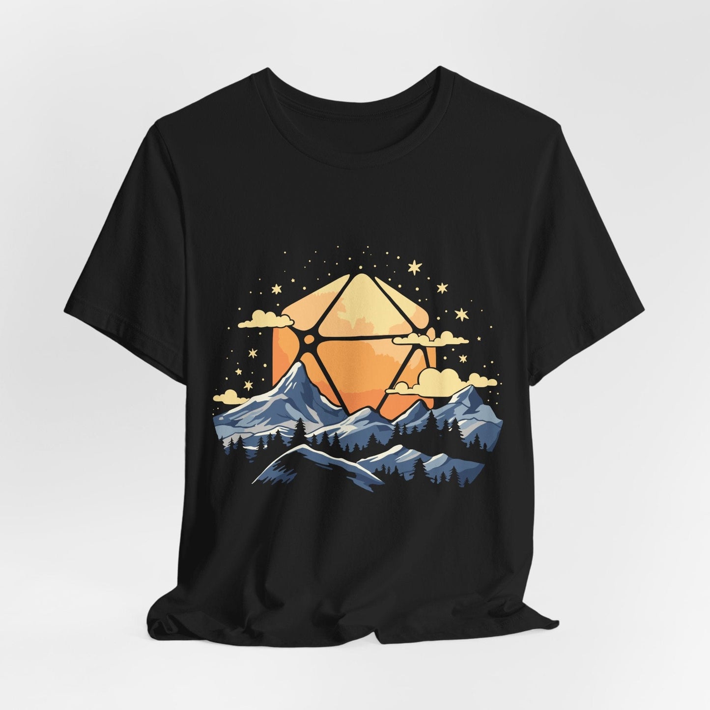 D20 Sun Landscape Blue Orange Sunburst RPG