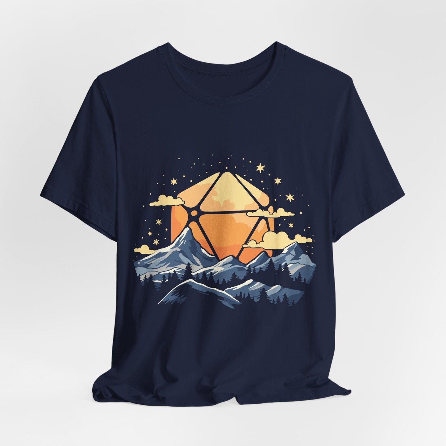 D20 Sun Landscape Blue Orange Sunburst RPG