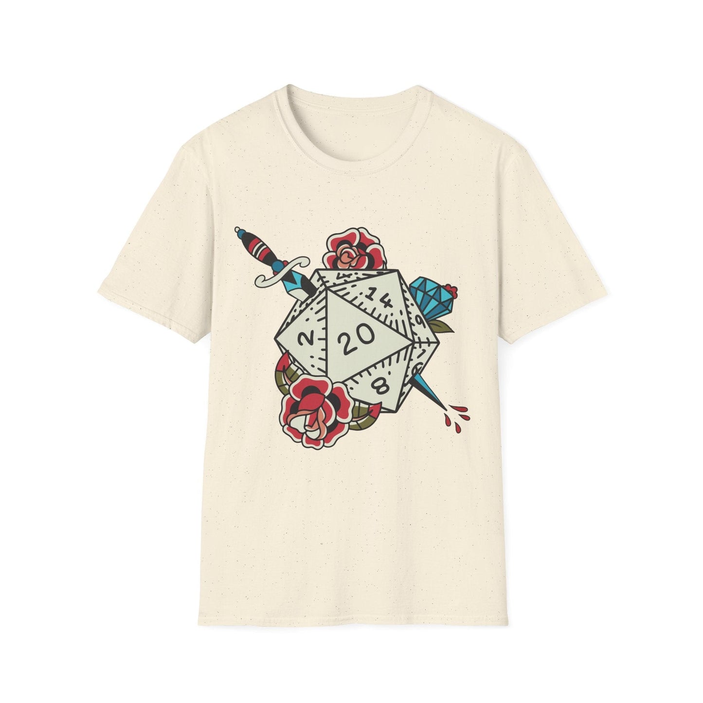 D20 Tattoo T-shirt Sunburst RPG