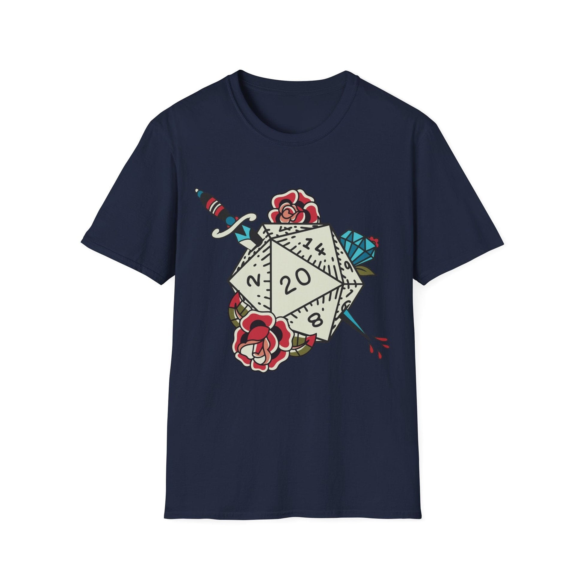 D20 Tattoo T-shirt Sunburst RPG