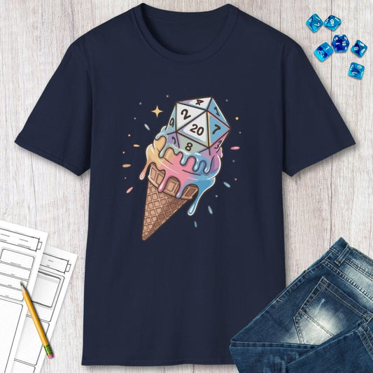 Dice Cream DnD Shirt Sunburst RPG