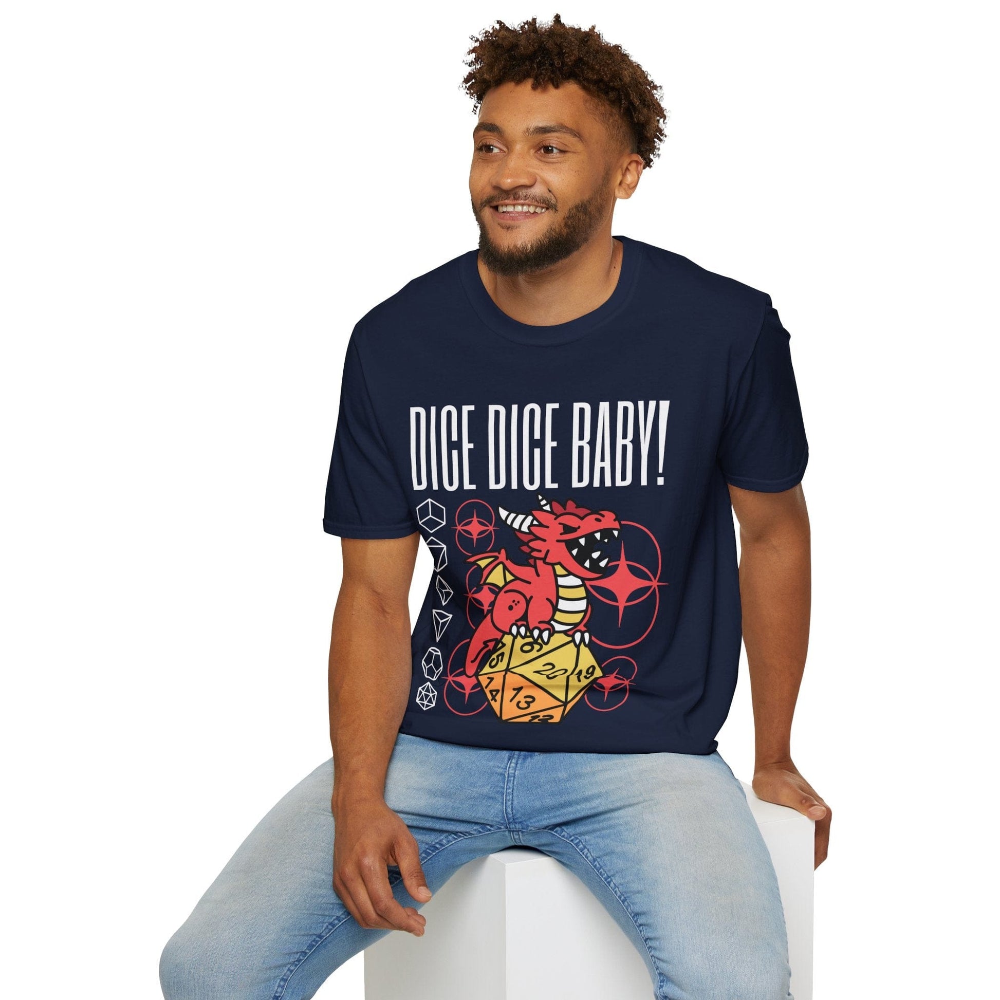 Dice Dice Baby D&D Shirt Sunburst RPG