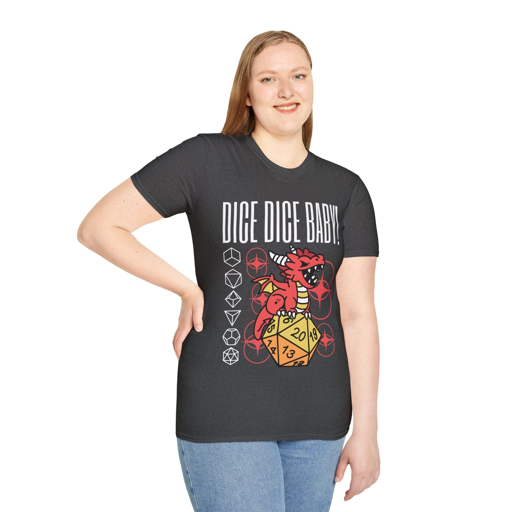 Dice Dice Baby D&D Shirt Sunburst RPG