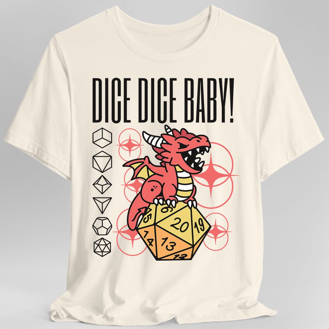Dice Dice Baby D&D Shirt Sunburst RPG