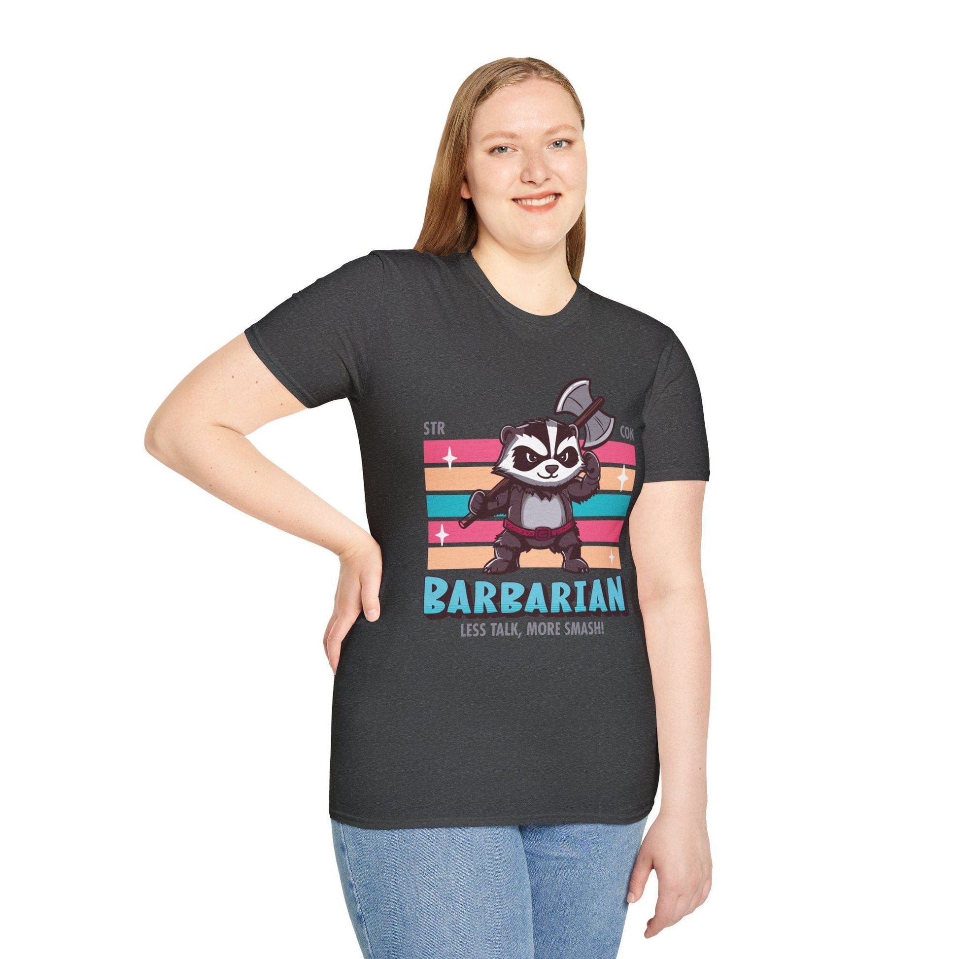 DnD Barbarian Shirt - D&D Kawaii Class T-shirt Sunburst RPG