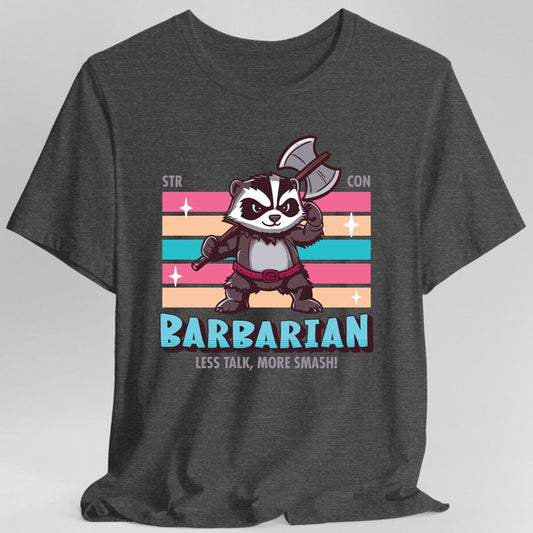 DnD Barbarian Shirt - D&D Kawaii Class T-shirt Sunburst RPG