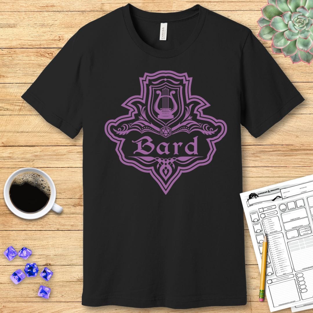 DnD Bard Class Emblem T-Shirt Sunburst RPG