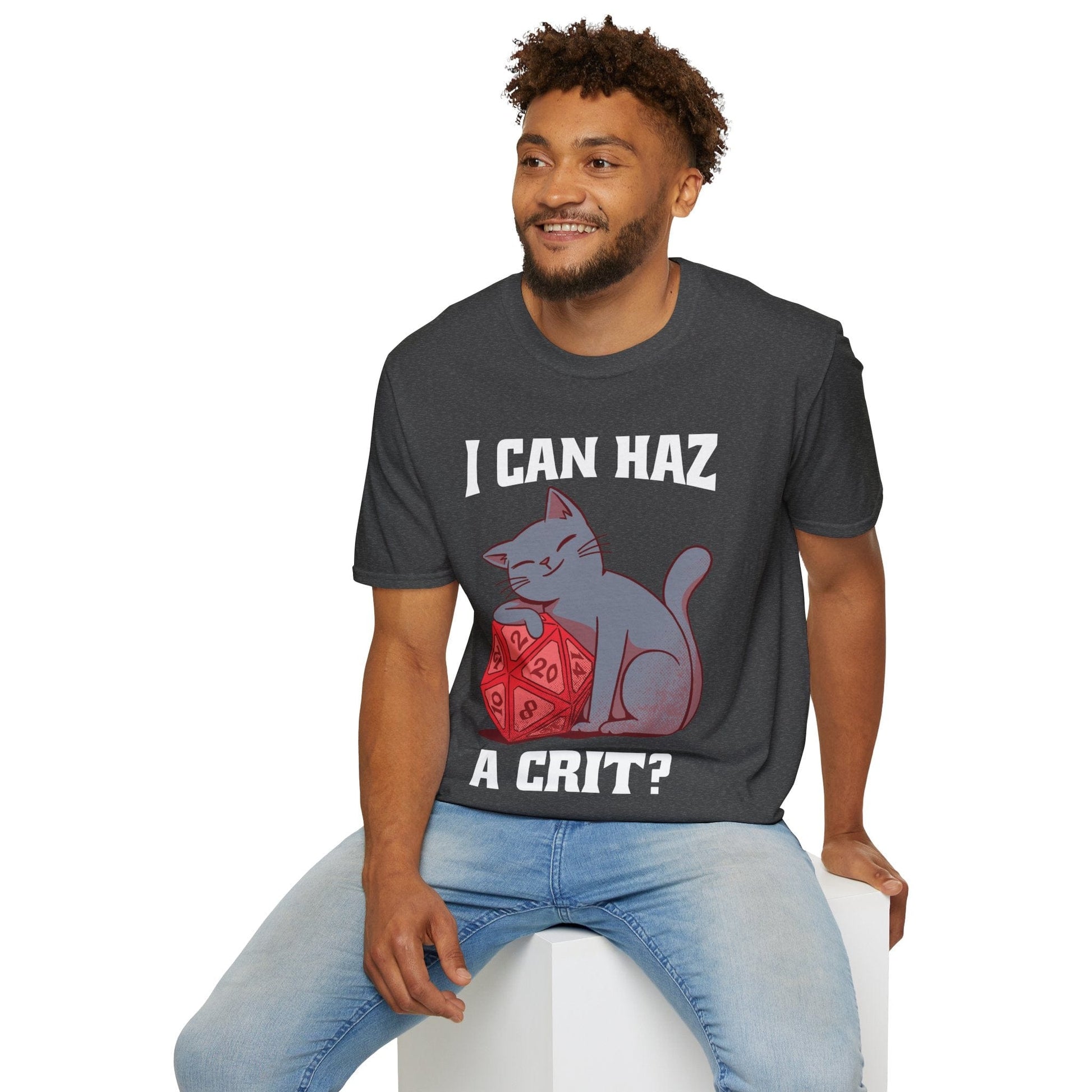 DnD Cat Shirt - I can haz a crit? Sunburst RPG