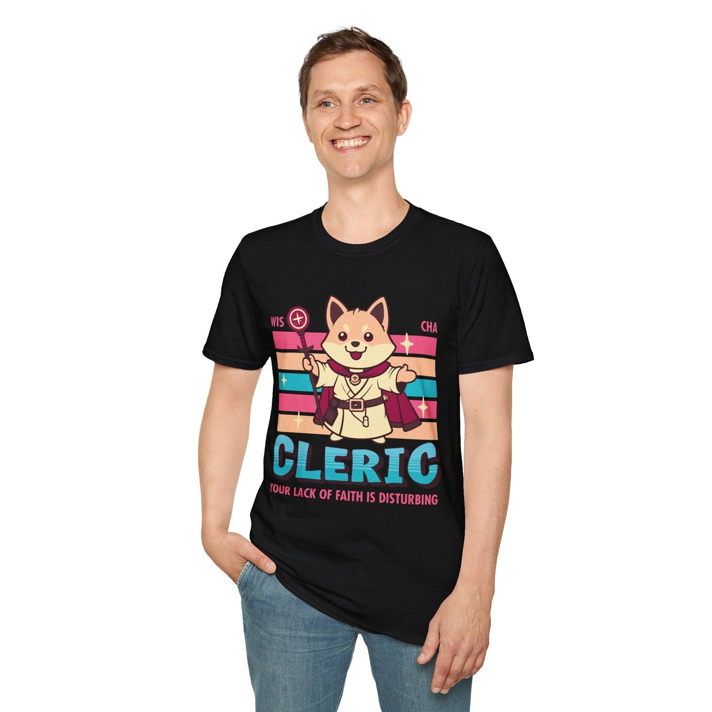 DnD Cleric Shirt - D&D Kawaii Class T-shirt Sunburst RPG