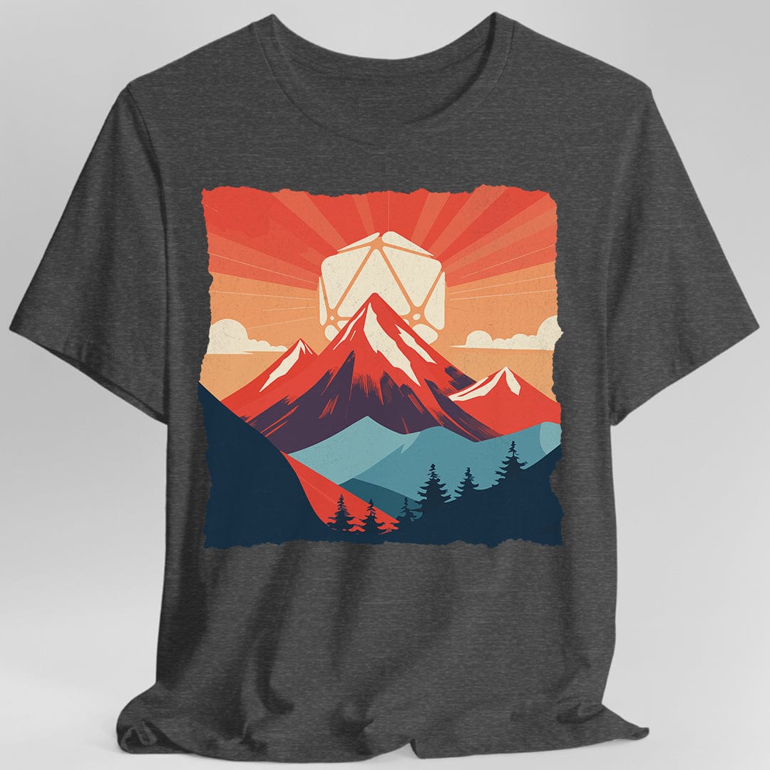 DnD D20 Landscape T-shirt Sunburst RPG