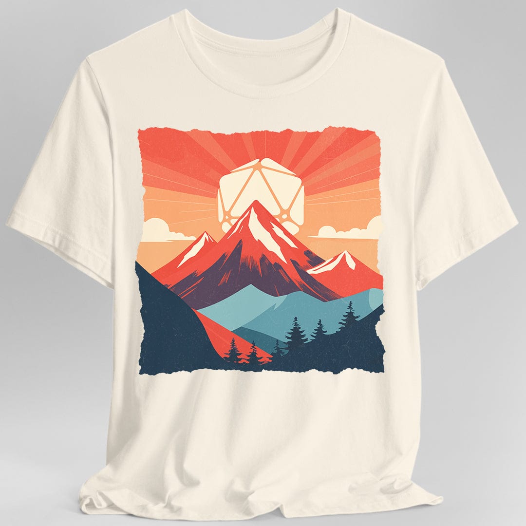 DnD D20 Landscape T-shirt Sunburst RPG