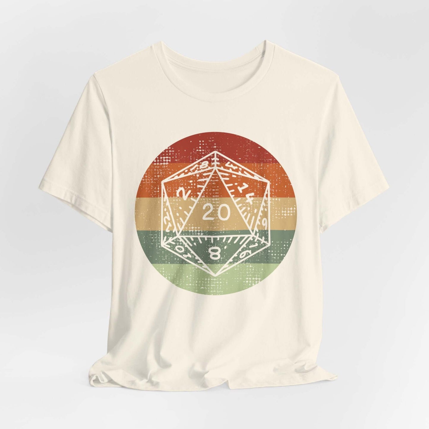 DnD D20 Shirt | Retro Sunset Sunburst RPG