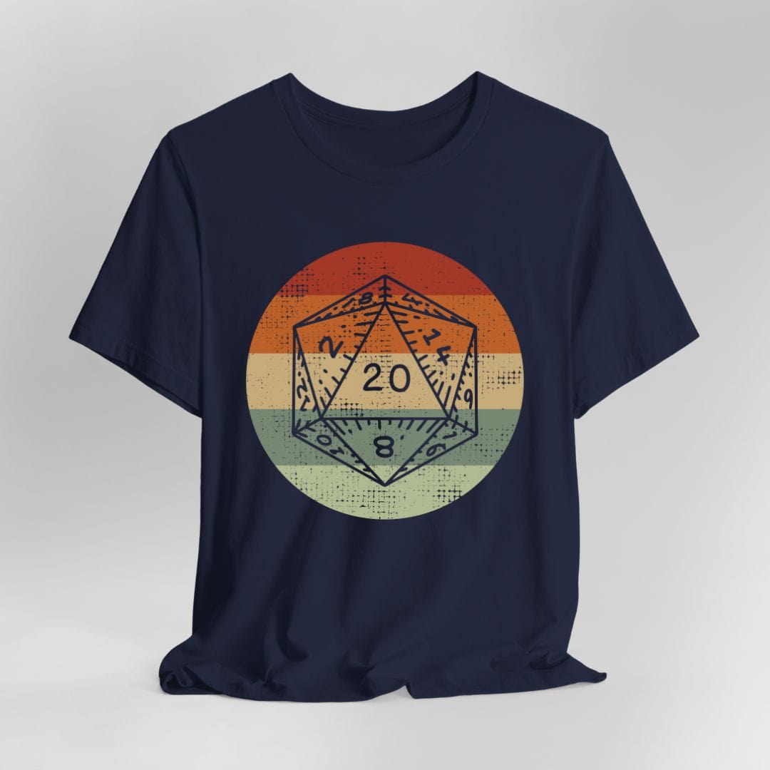 DnD D20 Shirt | Retro Sunset Sunburst RPG