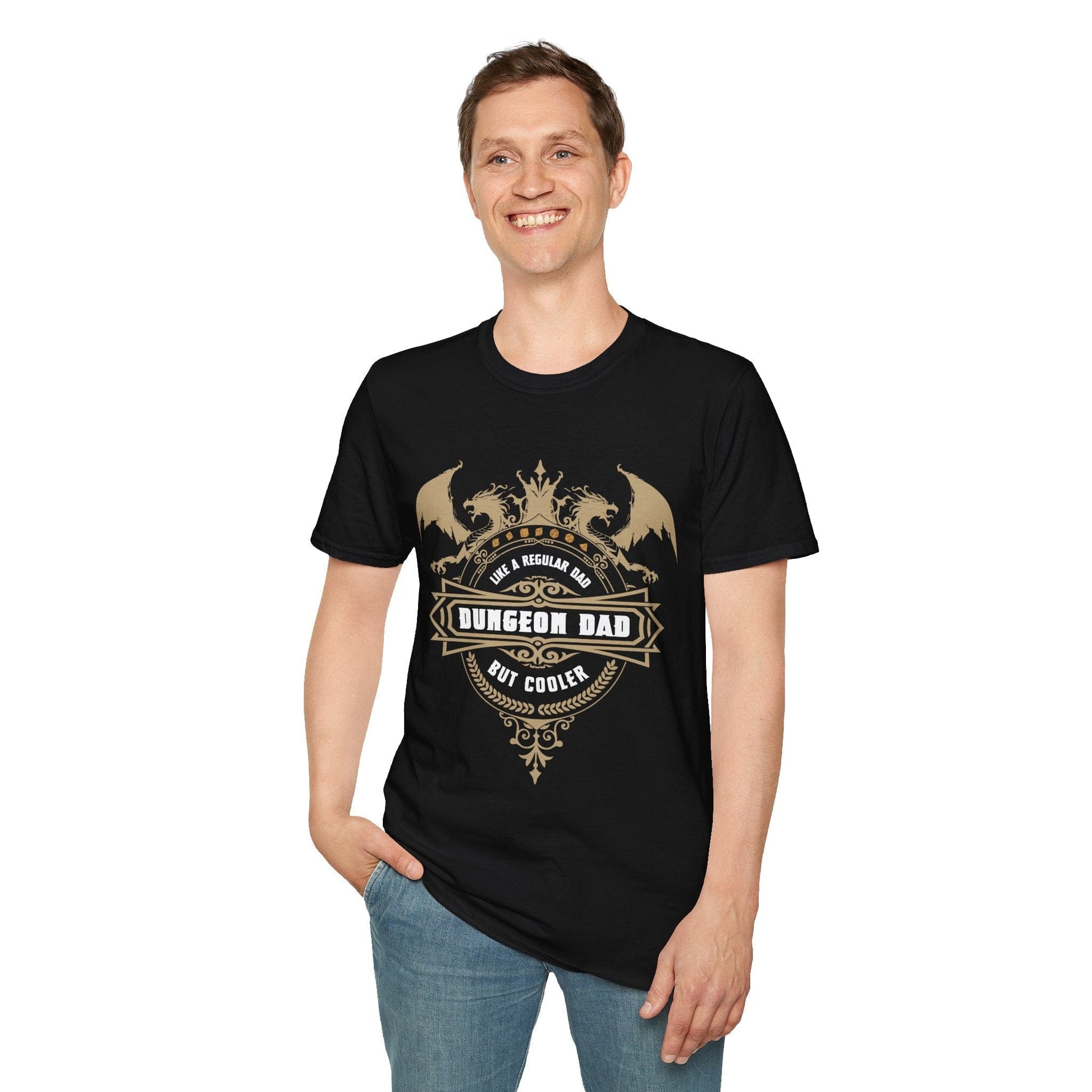 DnD Dad Shirt - Dungeon Dad Sunburst RPG