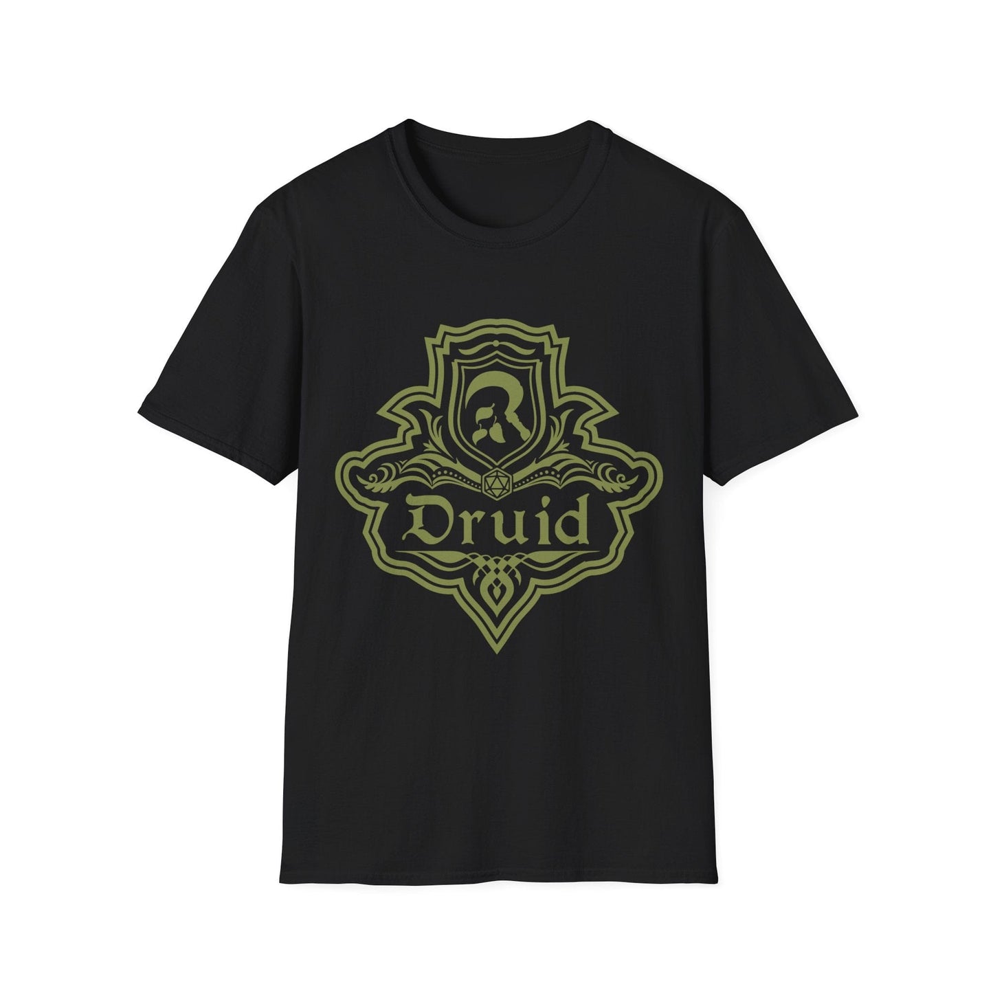 DnD Druid Class Emblem T-Shirt Sunburst RPG