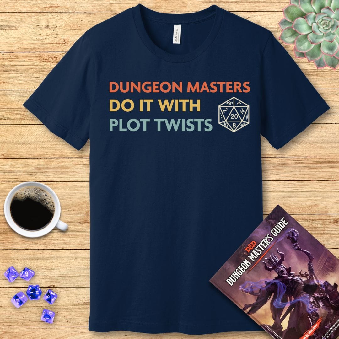 DnD Dungeon Masters Do It With Plot Twists Shirt Sunburst RPG